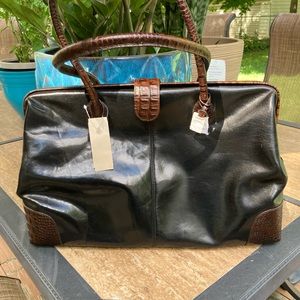 Brahmin Ingrid 42718BK Doctor's Bag Leather Purse